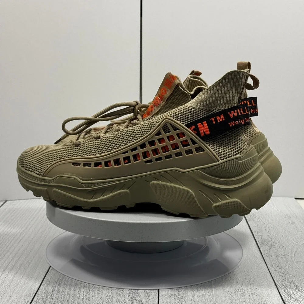 Fashion Nova Men Chunky Sneakers 11.5 Olive Mesh‎ Tactical Weight Securing